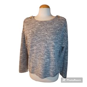 Urban Romantics Large Gray Heathered Sweater Top